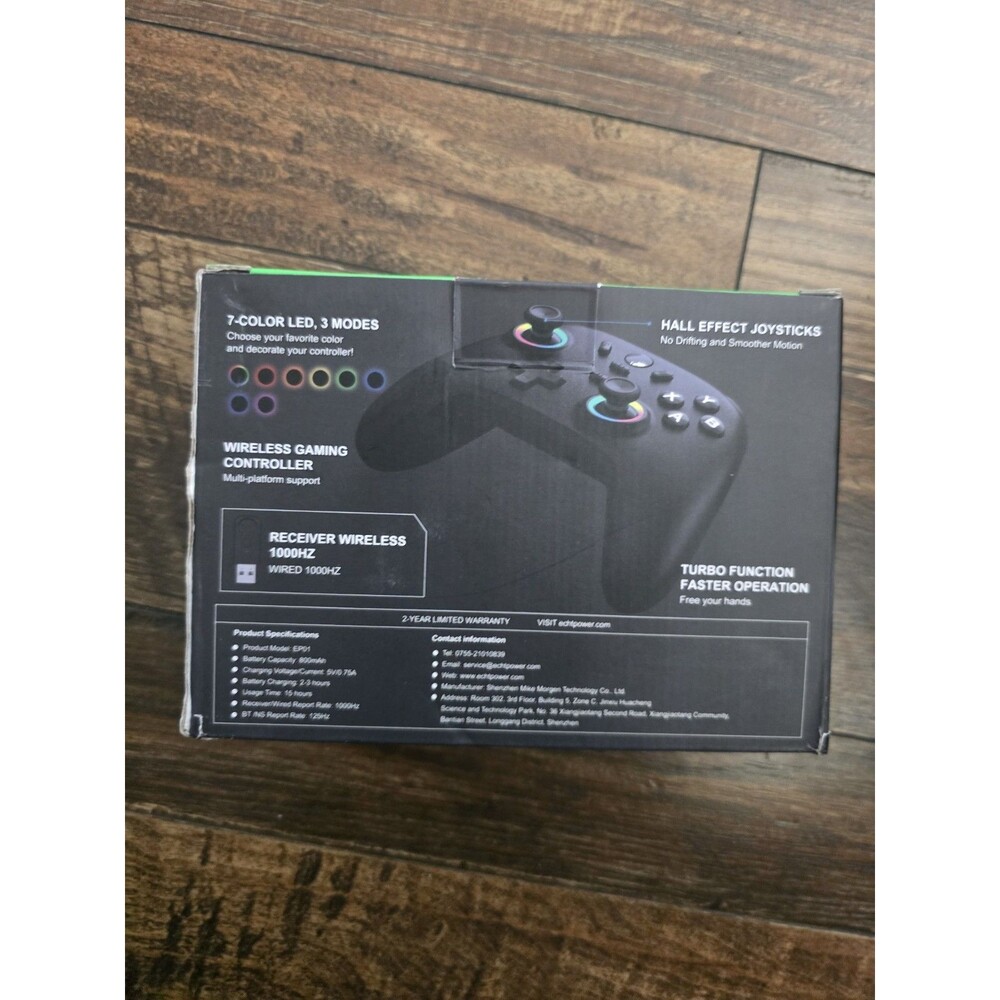 ECHTPower EP01 Wireless Gamepad, Hall Effect + Turbo, PC/Switch/Android/iOS - Picture 2 of 3